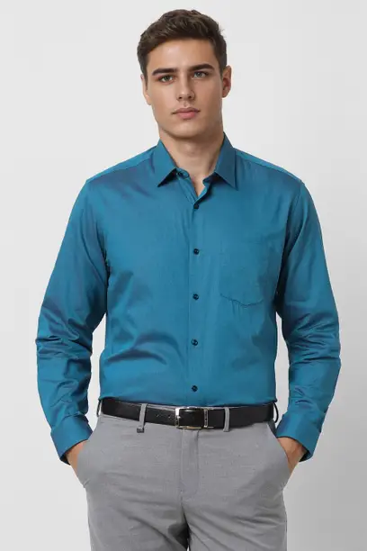 Van Heusen - Regular Fit Textured Poplin Shirt